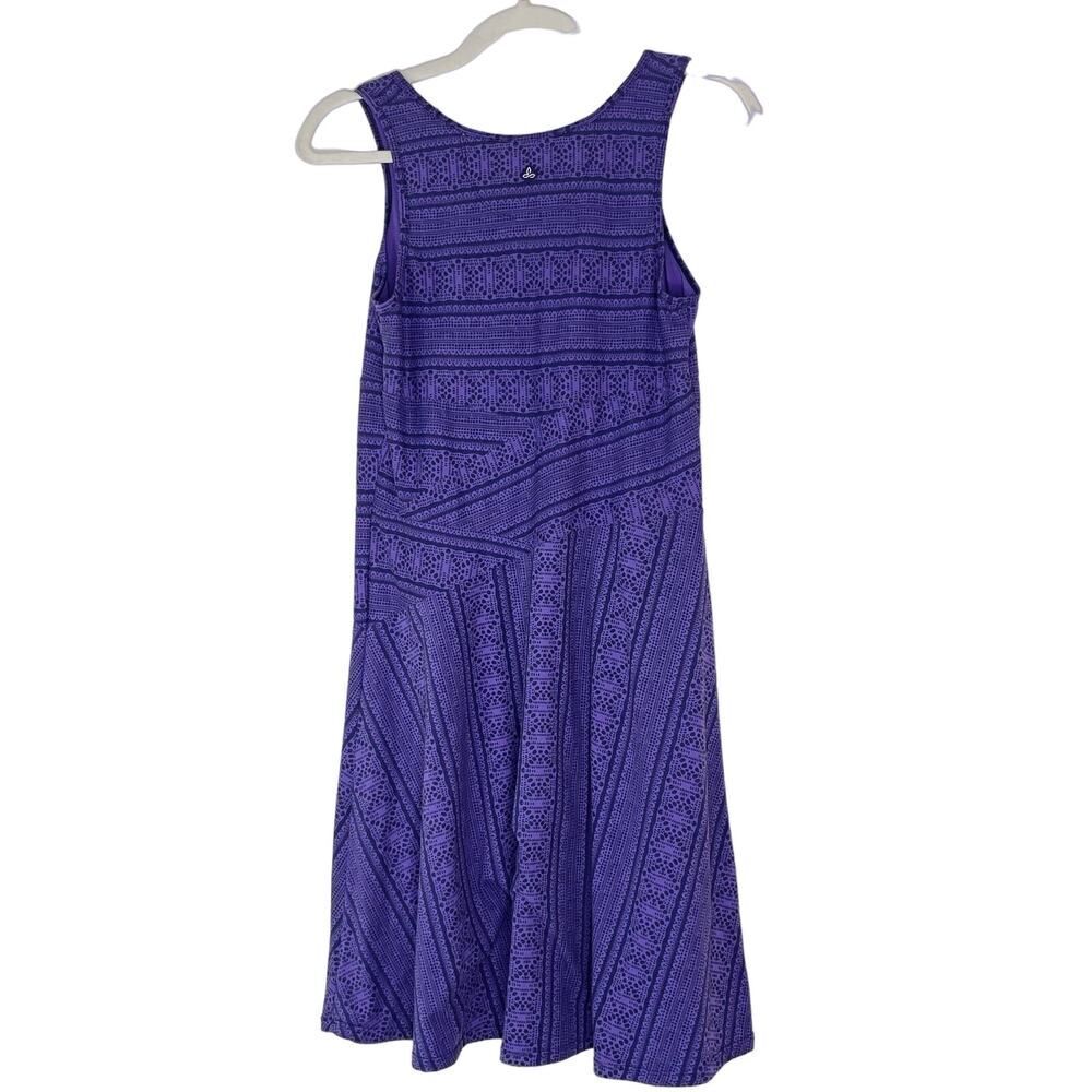 Prana Stretch Knit A Line Midi Dress Indigo Blue Small